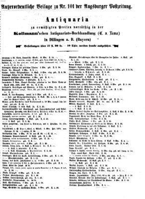 Augsburger Postzeitung Samstag 30. April 1870