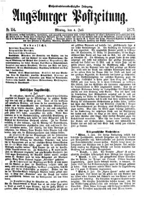 Augsburger Postzeitung Montag 4. Juli 1870