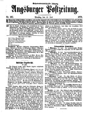 Augsburger Postzeitung Dienstag 19. Juli 1870