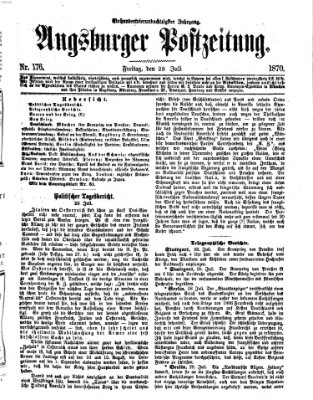 Augsburger Postzeitung Freitag 29. Juli 1870