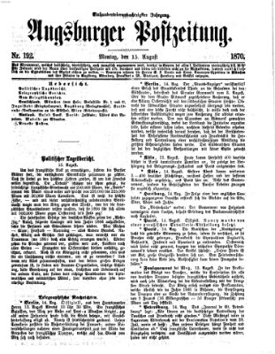 Augsburger Postzeitung Montag 15. August 1870