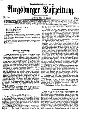 Augsburger Postzeitung Dienstag 16. August 1870