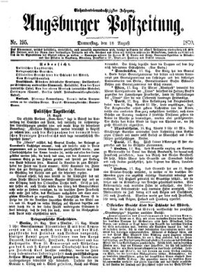 Augsburger Postzeitung Donnerstag 18. August 1870