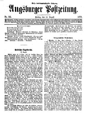 Augsburger Postzeitung Freitag 19. August 1870