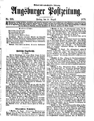 Augsburger Postzeitung Freitag 26. August 1870