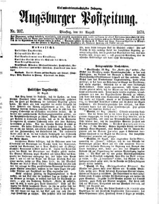 Augsburger Postzeitung Dienstag 30. August 1870