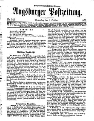 Augsburger Postzeitung Donnerstag 6. Oktober 1870