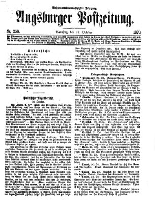 Augsburger Postzeitung Samstag 22. Oktober 1870