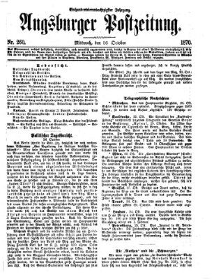 Augsburger Postzeitung Mittwoch 26. Oktober 1870