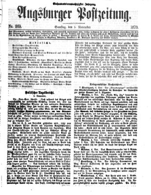 Augsburger Postzeitung Samstag 5. November 1870