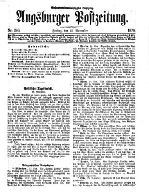 Augsburger Postzeitung Freitag 25. November 1870