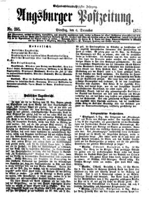 Augsburger Postzeitung Dienstag 6. Dezember 1870
