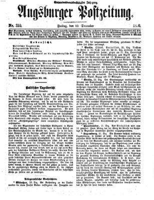 Augsburger Postzeitung Freitag 23. Dezember 1870