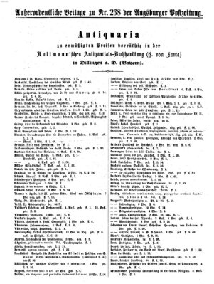 Augsburger Postzeitung Samstag 1. Oktober 1870