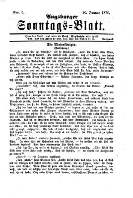 Augsburger Sonntagsblatt (Augsburger Postzeitung) Sonntag 30. Januar 1870