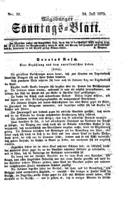 Augsburger Sonntagsblatt (Augsburger Postzeitung) Sonntag 24. Juli 1870