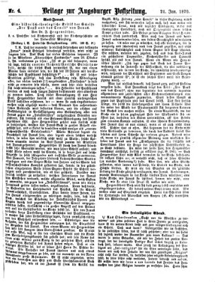 Augsburger Postzeitung. Beilage zur Augsburger Postzeitung (Augsburger Postzeitung) Freitag 21. Januar 1870