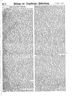 Augsburger Postzeitung. Beilage zur Augsburger Postzeitung (Augsburger Postzeitung) Montag 7. Februar 1870