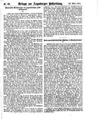 Augsburger Postzeitung. Beilage zur Augsburger Postzeitung (Augsburger Postzeitung) Mittwoch 25. Mai 1870