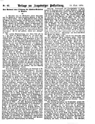 Augsburger Postzeitung. Beilage zur Augsburger Postzeitung (Augsburger Postzeitung) Donnerstag 15. September 1870