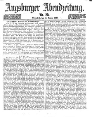 Augsburger Abendzeitung Samstag 25. Januar 1868