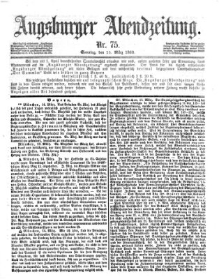 Augsburger Abendzeitung Sonntag 15. März 1868