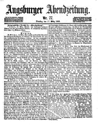 Augsburger Abendzeitung Dienstag 17. März 1868