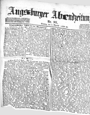 Augsburger Abendzeitung Sonntag 5. April 1868