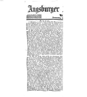 Augsburger Abendzeitung Donnerstag 16. April 1868