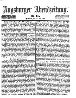 Augsburger Abendzeitung Samstag 16. Mai 1868