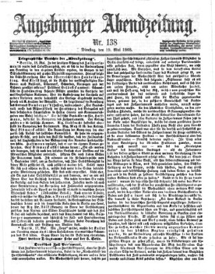 Augsburger Abendzeitung Dienstag 19. Mai 1868