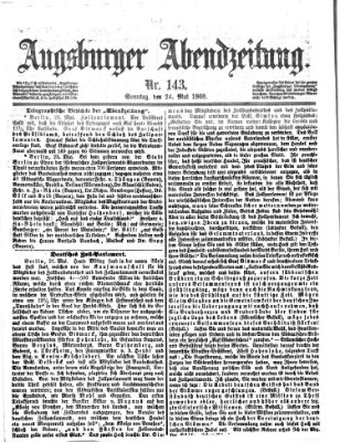 Augsburger Abendzeitung Sonntag 24. Mai 1868