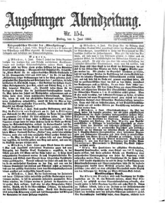 Augsburger Abendzeitung Freitag 5. Juni 1868