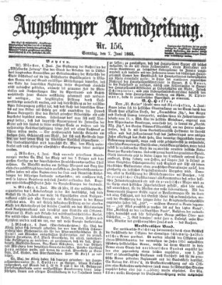 Augsburger Abendzeitung Sonntag 7. Juni 1868