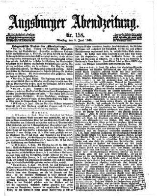 Augsburger Abendzeitung Dienstag 9. Juni 1868