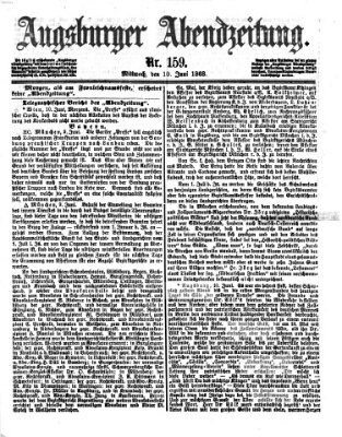 Augsburger Abendzeitung Mittwoch 10. Juni 1868