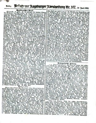 Augsburger Abendzeitung Freitag 19. Juni 1868