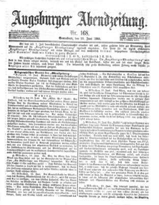 Augsburger Abendzeitung Samstag 20. Juni 1868