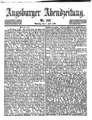 Augsburger Abendzeitung Sonntag 5. Juli 1868