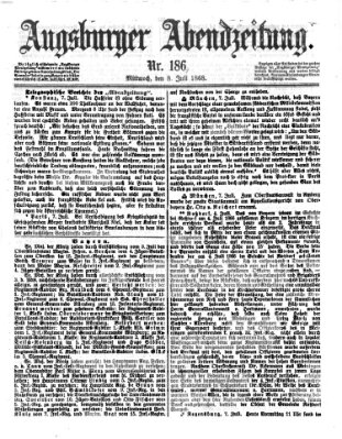 Augsburger Abendzeitung Mittwoch 8. Juli 1868