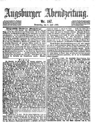 Augsburger Abendzeitung Donnerstag 9. Juli 1868