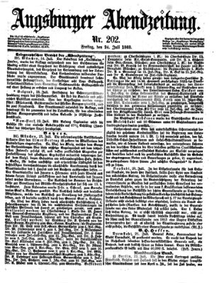 Augsburger Abendzeitung Freitag 24. Juli 1868