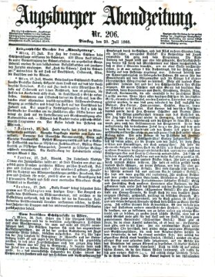 Augsburger Abendzeitung Dienstag 28. Juli 1868