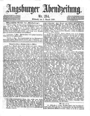 Augsburger Abendzeitung Mittwoch 5. August 1868