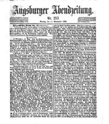 Augsburger Abendzeitung Montag 14. September 1868