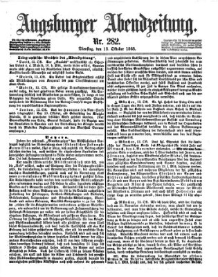 Augsburger Abendzeitung Dienstag 13. Oktober 1868