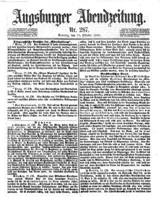 Augsburger Abendzeitung Sonntag 18. Oktober 1868