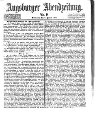 Augsburger Abendzeitung Samstag 9. Januar 1869