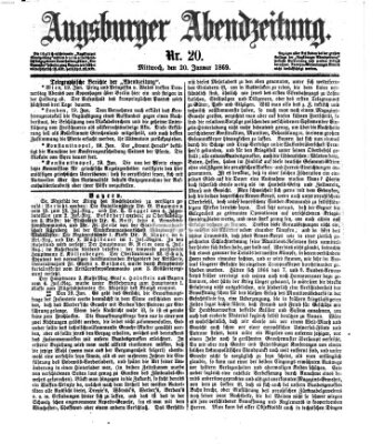 Augsburger Abendzeitung Mittwoch 20. Januar 1869