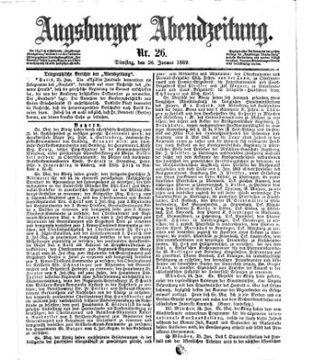 Augsburger Abendzeitung Dienstag 26. Januar 1869